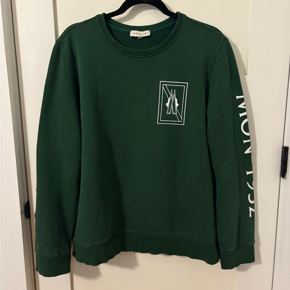 Moncler Boys Green Logo Sweatshirt XXL